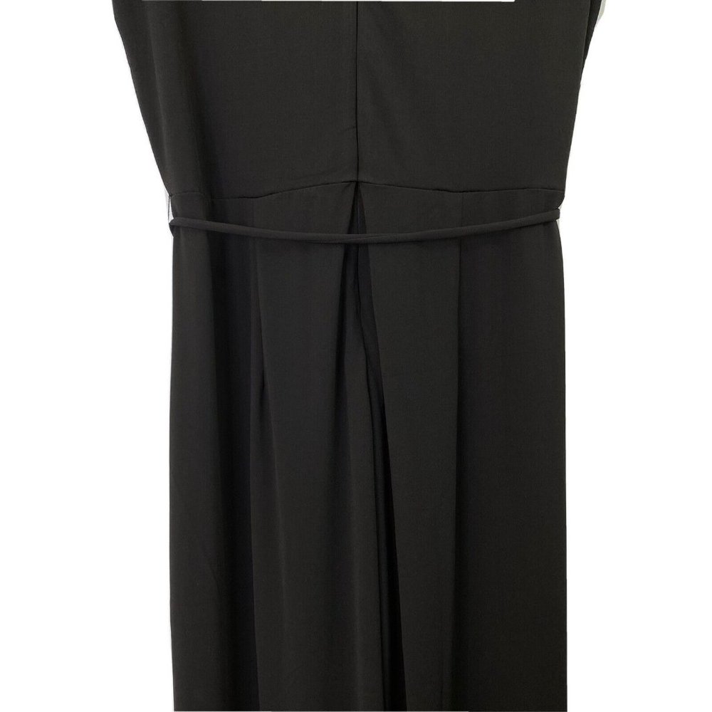 Catherine Malandrino Women's Medium Wide Leg Jumpsuit V Neck Sleeveless Black - Picture 7 of 11